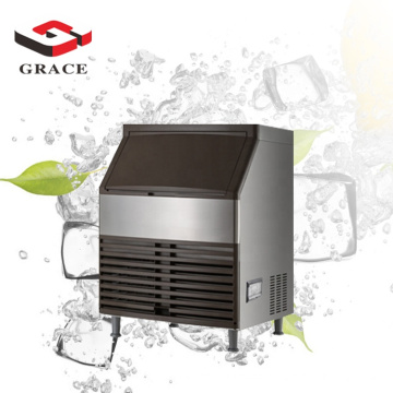 Commercial Ice Maker 73kg Per Day with Storage Bin - Stainless Steel Industrial Under counter Ice Cube Machine